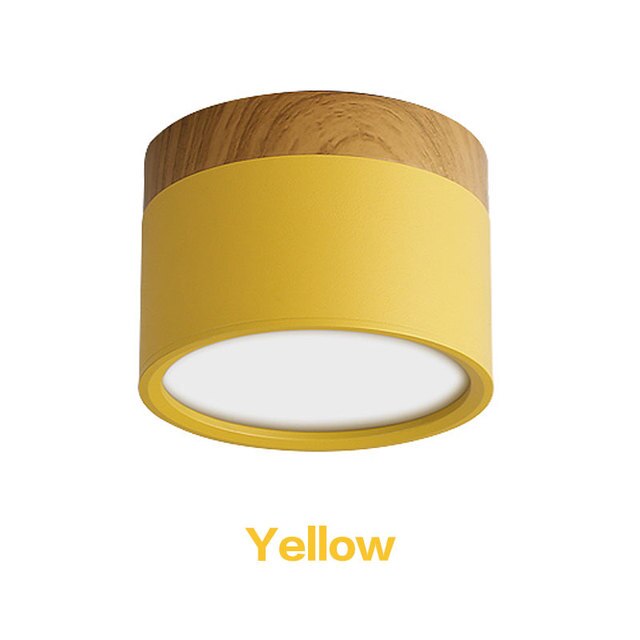 LED Downlight 5W 7W 9W 12W 15W 18W Dimmable Nordic Wood Modern Surface Mounted Ceiling light spotlight interior decoration light