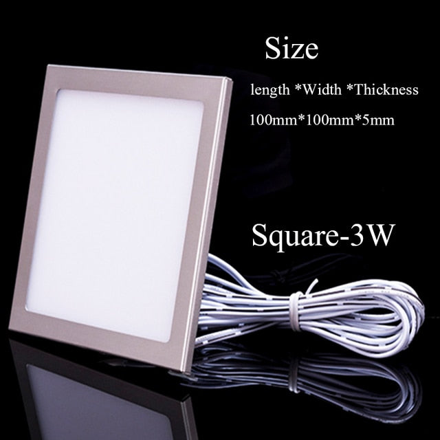 LED Kitchen Hanging Pendants Wall Cabinet Lighting Downlight DC12V Ultra-thin Rectangle Square Panel Light Closet Wardrobe Lamp