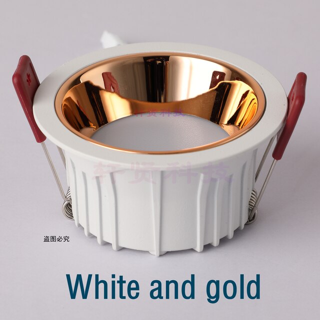 LED Recessed Spot Light Gold/Silver Narrow Border Downlight Living Room Spotlight 7.5CM Hole Minimalist Bedroom Light