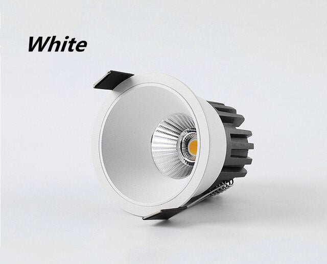 LED Round Light Dimmable Cob Downlights Recessed Indoor Lighting AC110V 220v 9w 15w Ceiling Led Spot Lights Lamp Bedroom Hotel