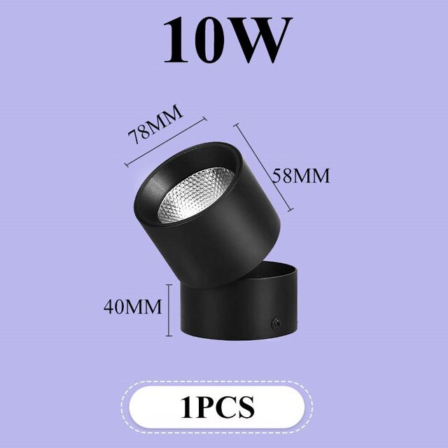 LED Spotlights 220v Ceiling Spot Led Light 7/10/15/40W COB Track Lamp Fixture Leds Downlight Foldable Home Shop Lighting Systems