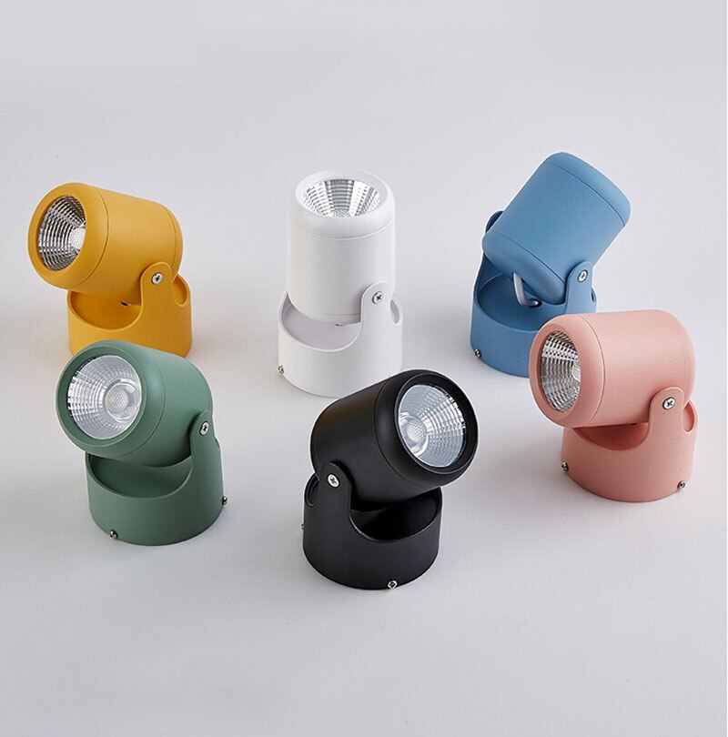 LED Surface Mounted Downlights COB Dimmable Macaron LED Spotlight AC85-265V LED Ceiling Lamp for Bedroom Livingroom Lobby Foyer