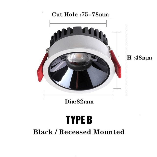 Led Down Light Spot Dimmable LED Downlights 220V 110V 12W 7W Spotlight Lights Surface Mounted Lamp for Indoor Lighting Ceiling