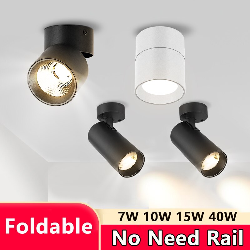 Led Downlights Foldable 220V Spot Down Light Lamp 7W 10W 15W 40W Led Indoor Lighting For Home Kitchen Bedroom Surface Mounted