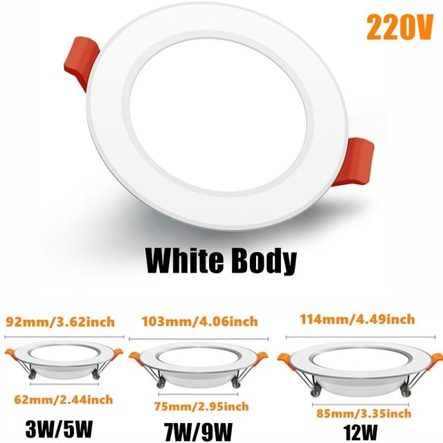 Led Downlights Led Spot Light Lamp 5w 7w 10w 12w 18w led Downlight Ceiling Spot Led Lighting Fixture for Home Kitchen Lamp