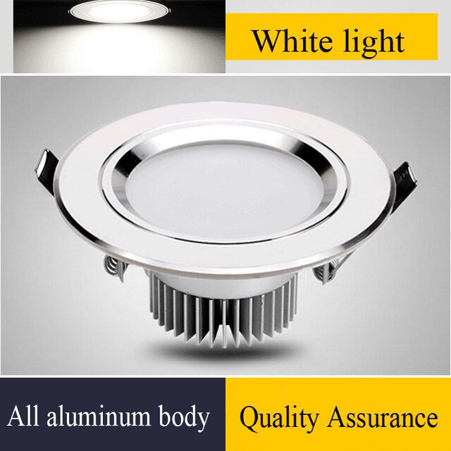NEARCAM LED Monochrome White Aluminum Embedded 2.5/4 Inch Downlight Living Room Smart Ceiling Light Commercial Downlight