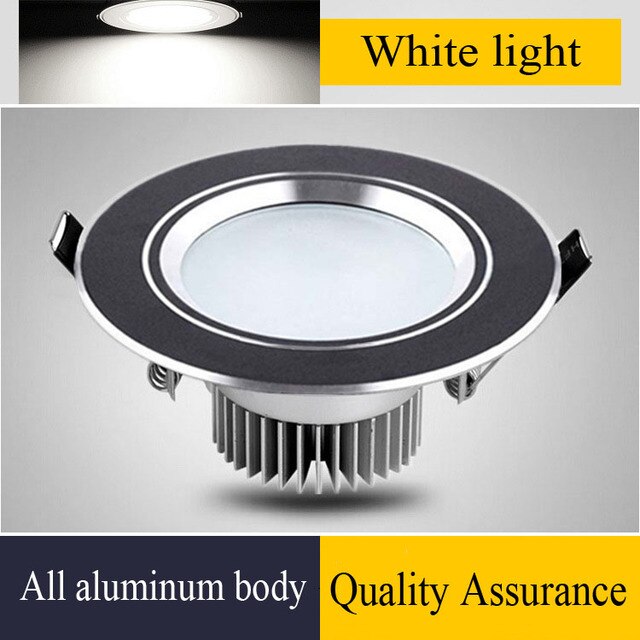 NEARCAM LED Monochrome White Aluminum Embedded 2.5/4 Inch Downlight Living Room Smart Ceiling Light Commercial Downlight