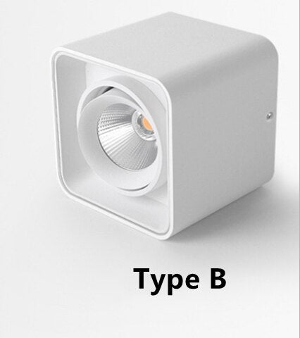 No main lamp lighting square LED surface mounted downlight COB spotlight household 1 head/2 heads/3 heads/4 heads ceiling AC220V