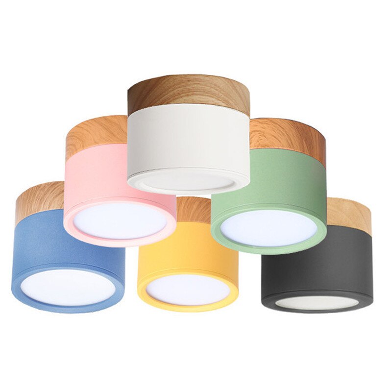 Nordic Design Surface Mounted Ceiling Downlight Living Room Lightning AC110v 220V 12W 15W Lights For Bedroom Spot Kitchen Room