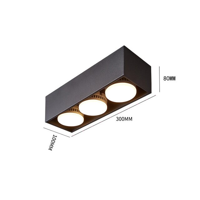 Nordic Square LED Surface Mount Downlight + Replaceable GX53 LED Lamp 7W 9W 12W LED Spot Light for Living room Bedroom