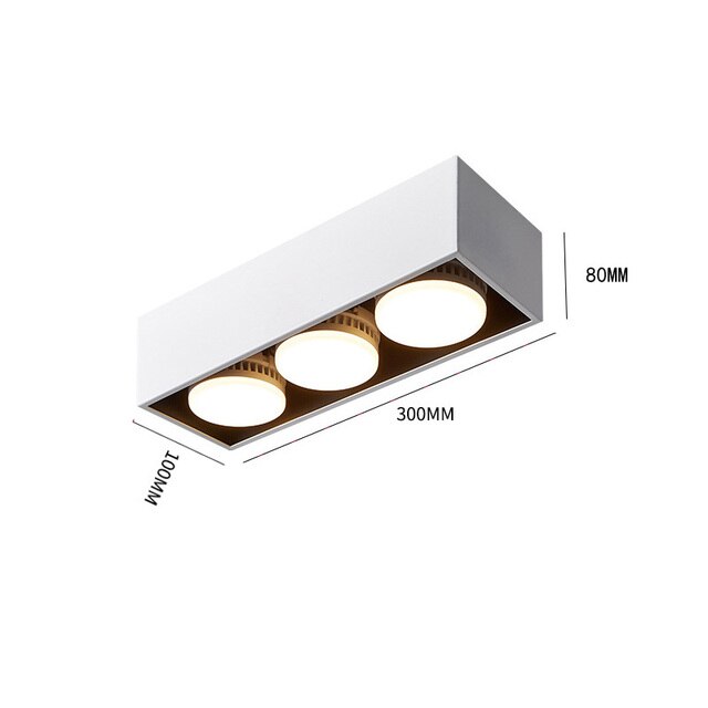 Nordic Square LED Surface Mount Downlight + Replaceable GX53 LED Lamp 7W 9W 12W LED Spot Light for Living room Bedroom