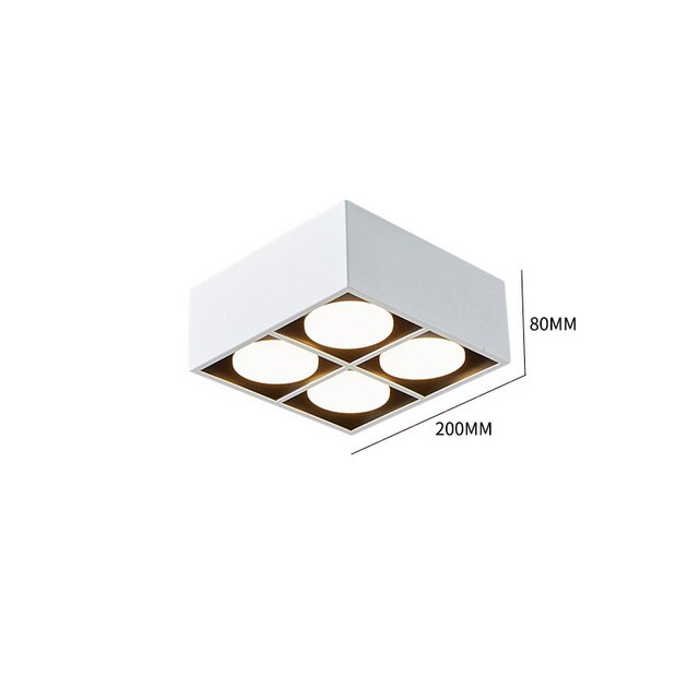 Nordic Square LED Surface Mount Downlight + Replaceable GX53 LED Lamp 7W 9W 12W LED Spot Light for Living room Bedroom