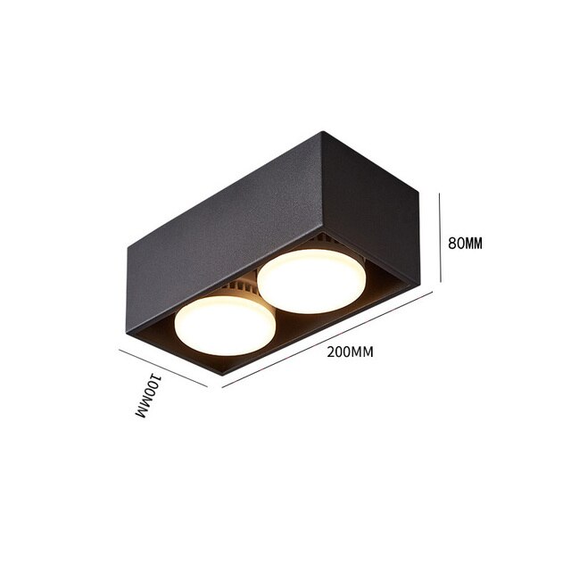 Nordic Square LED Surface Mount Downlight + Replaceable GX53 LED Lamp 7W 9W 12W LED Spot Light for Living room Bedroom