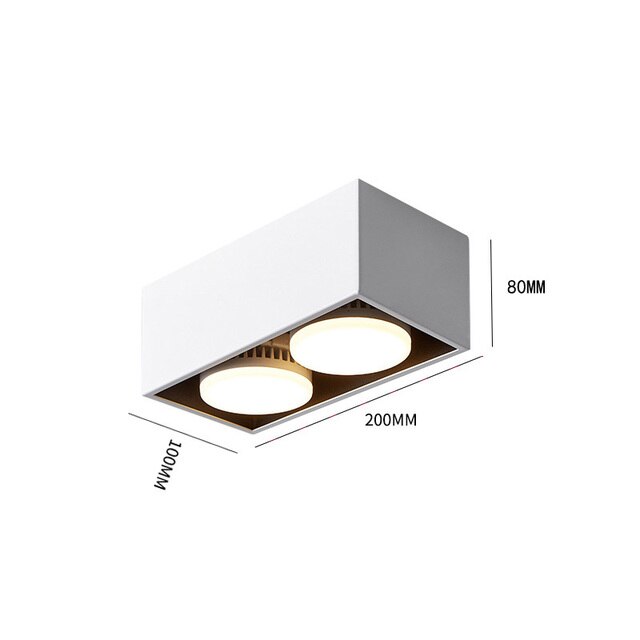 Nordic Square LED Surface Mount Downlight + Replaceable GX53 LED Lamp 7W 9W 12W LED Spot Light for Living room Bedroom