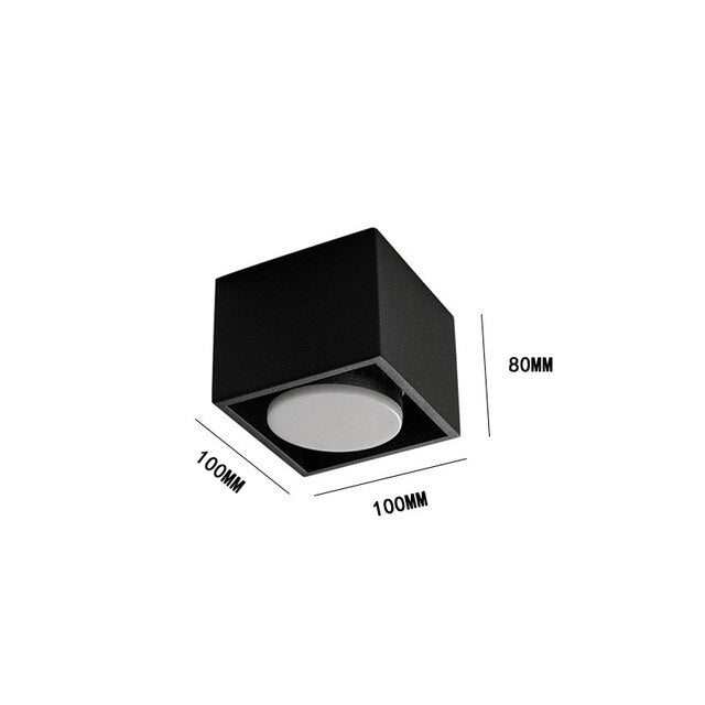 Nordic Square LED Surface Mount Downlight + Replaceable GX53 LED Lamp 7W 9W 12W LED Spot Light for Living room Bedroom