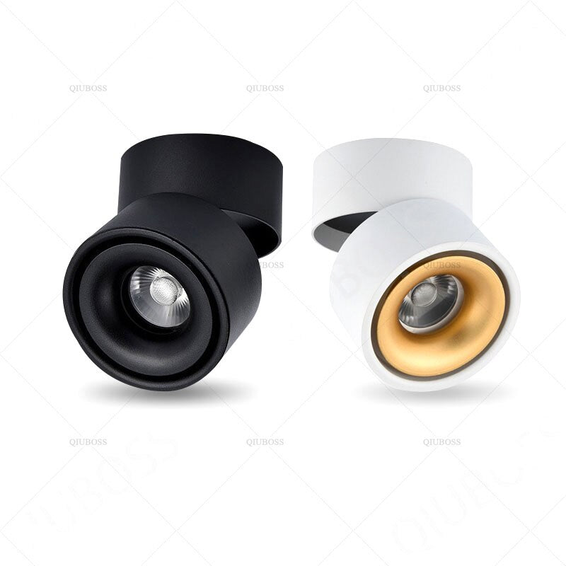 QIUBOSS Dimmable LED Surface Downlights 220V for Kitchen Foldable LED Ceiling Lights 7W 15W Lighting Lamp for Room Bedroom Loft