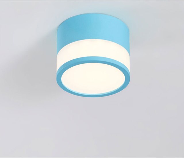 QIUBOSS Macaron LED Surface Downlights 220V for Kitchen Island Dimmable LED Ceiling Light 12W Nordi Modern Lamps Indoor Lighting