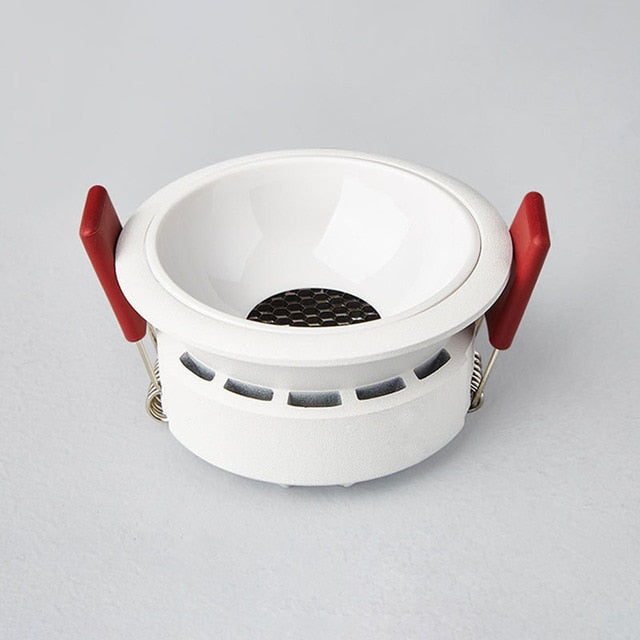 QIUBOSS Recessed LED Downlights 220V for Kitchen LED Ceiling Spot Lights 7W 15W 24W Honeycomb Room Light Lamps for Bedroom Foyer