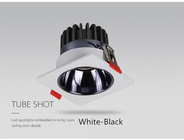 Recessed Led Downlight Dimmable Spot Light Bulb Replaceable No Flicker Led Ceiling Lamp 3 head Square Light Feature For Bedroom