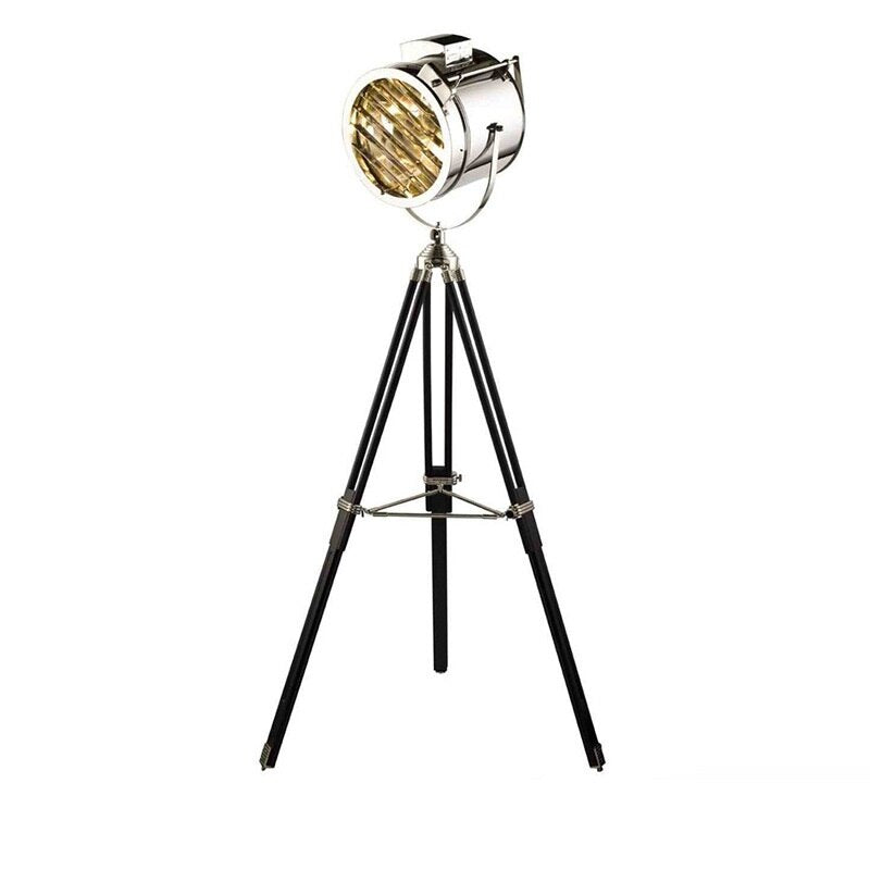 Nordic Retro Tripod Led Floor Lamp Silver Golden Industrial Studio Pendant Light Cafe Living Room Bedroom Decor Standing Light