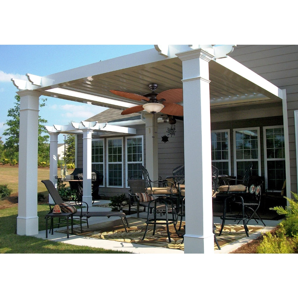 52" Sunset Key Bronze 4-Blade Tropical Ceiling Fans W/ Reversible Airflow Room Decor Home Fan Ceiling Fan with Led Light