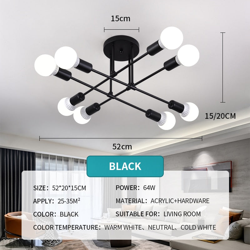 Modern Creative LED Chandelier Lighting Warm Romantic Minimalist for Bedroom Personality Living Room Dining Room Ceiling Lamp