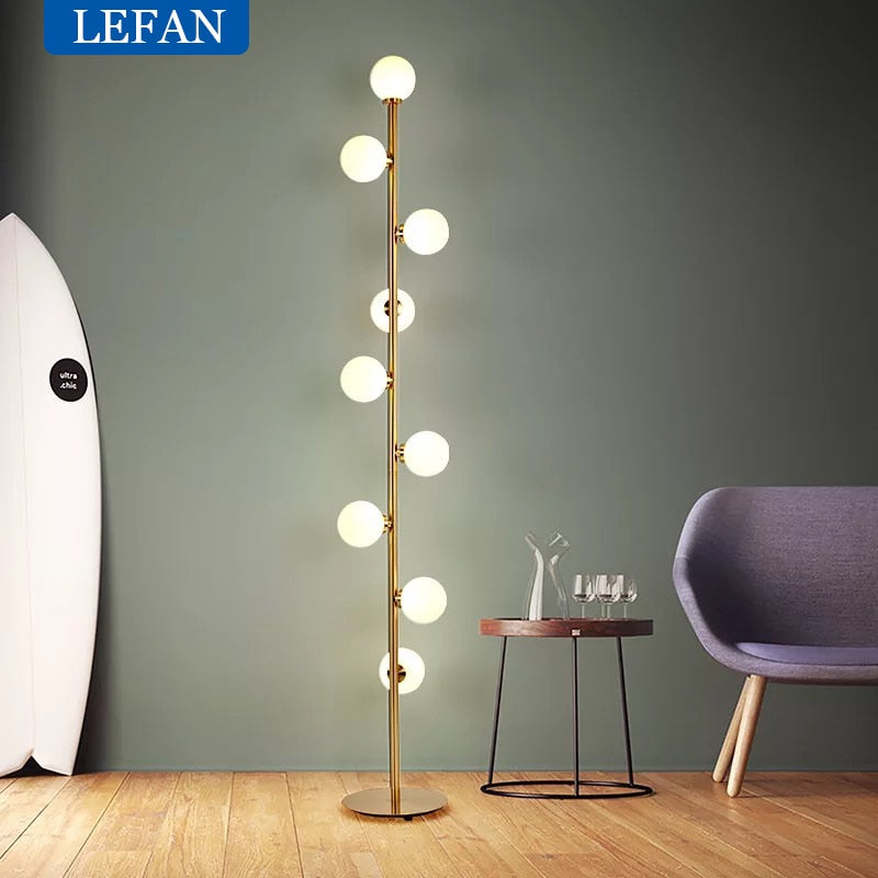 Modern LED floor lamps living room standing lamp bedside lights home deco lighting Nordic bedroom Glass ball fixtures