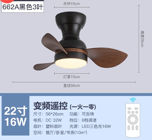 Modern Black White Low Floor DC Motor 32W Ceiling Fans With Remote Control Simple Ceiling Fan Without Light Home Fan 220V 110V