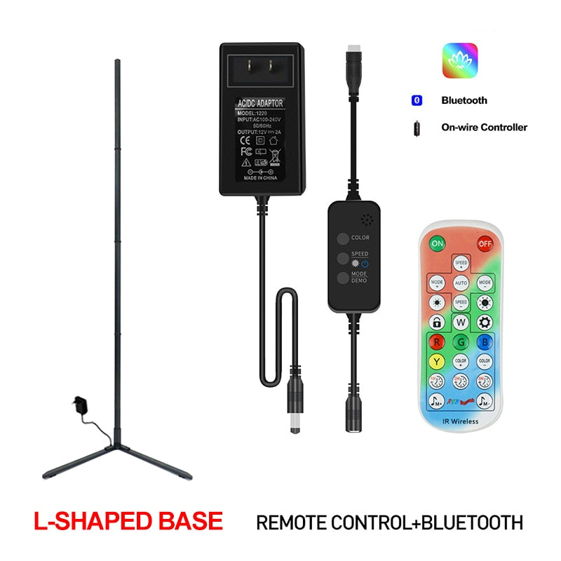 RGB LED Floor lamp 180CM Smart APP Remote Control Modern Corner Floor Light Atmospheric Standing Stand Light Indoor Home Decor