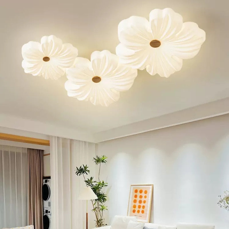 Modern Flower Shape Led Ceiling Lights For Living Room Bedroom Kitchen Island LED Ceiling Lamps Indoor Decoration Lighting Lamp