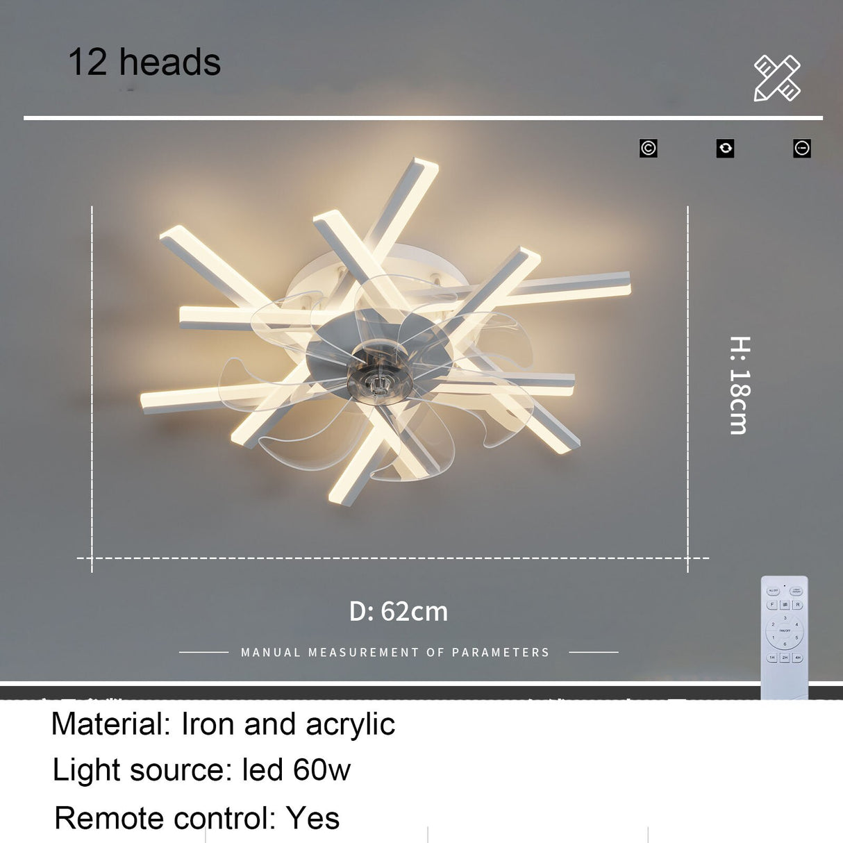 New Nordic Ceiling Fan Living Room Led Invisible Fan Lamp Ceiling Bedroom Fan Remote Control Reversible Blades Fans 110V 220V