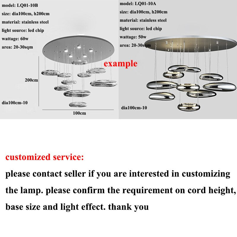Modern Water Drop Led Ceiling Lights Living Dining Room Led Ceiling Chandeliers Lighting Home Decor Cafe Ceiling Lamp Luminaire