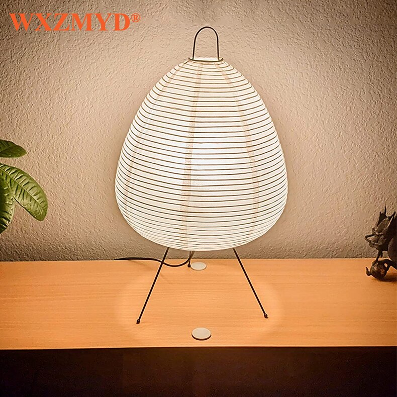 Rice Paper Lantern Japanese LED Table Lamp Modern Dimming Reading/Bedroom Lamp for Homestay Art Creative Decor Tripod Floor Lamp