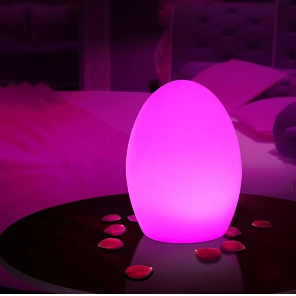 Novelty LED Night Lights USB Rechargeable Egg Shape Pat Light Baby Feeding Sleeping Eye Protection Lamp Outdoor Bar Table Lamps