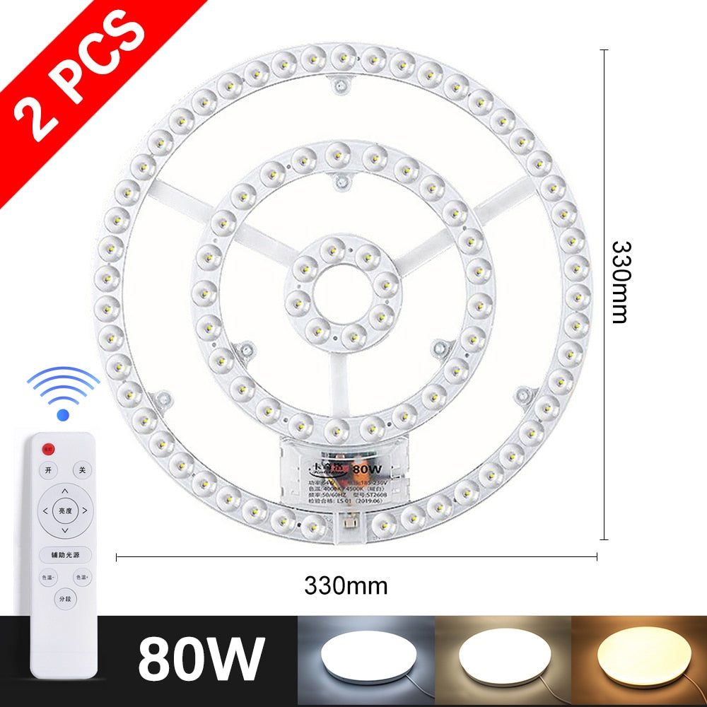 Led Panel Board Round Led Module Ceiling Lights Dimmable Panel 220V replacement Led For circle Lamp Ceiling Fan light magnet fix