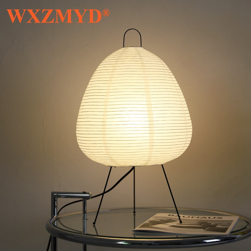 Rice Paper Lantern Japanese LED Table Lamp Modern Dimming Reading/Bedroom Lamp for Homestay Art Creative Decor Tripod Floor Lamp