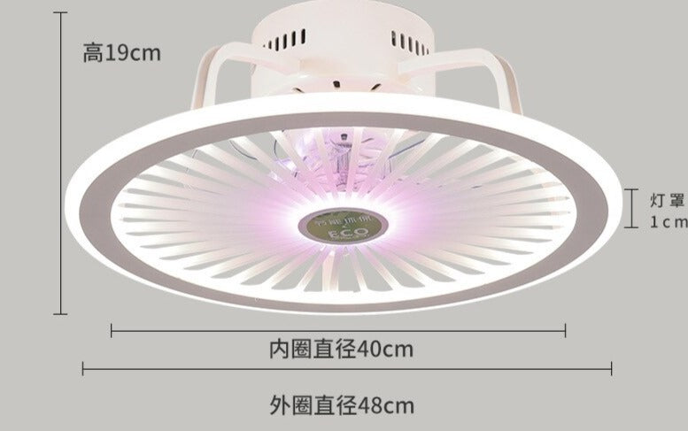 110V / 220V Nordic light with fan Ceiling Fan Lamp Invisible Restaurant Living Room Fan Home Decors chandelier fan ceiling