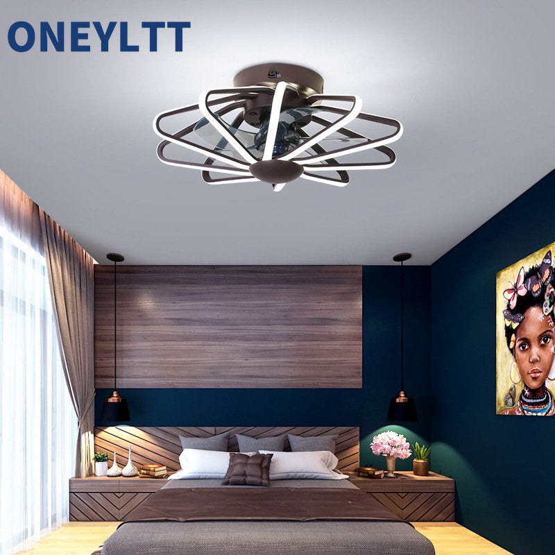 LED ceiling fan with Lights remote control home decor ventilator lamp Living room Bedrpoom DC ceiling fan lamp