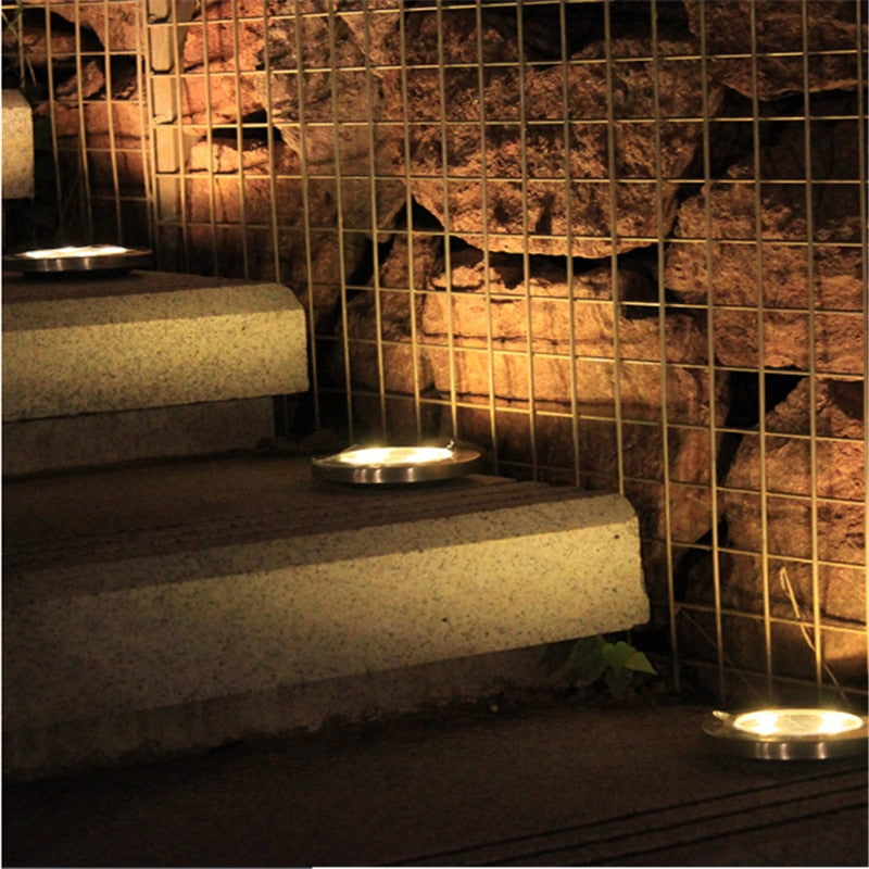 8/16 LED Solar Lawn Yard Buried Solar Lights Solar Garden Light Waterproof Outdoor Lantern PathWay Floor Under Ground Spot Lamp