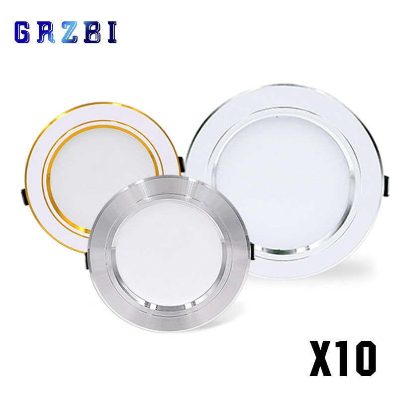 10pcs/lot AC 220V 230V 240V Led Downlights 5W 9W 12W 15W 18W LED Ceiling Downlight Lamps Led Ceiling Lamp Home Indoor Lighting