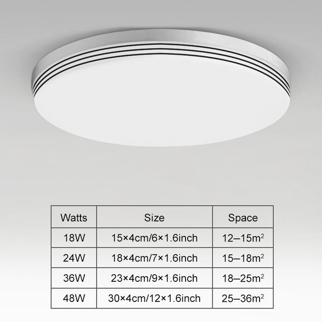 New Round /Square LED ceiling lights 18W 24W 36W 48W Cold Warm Natural light LED fixtures ceiling lamps for living room Bathroom