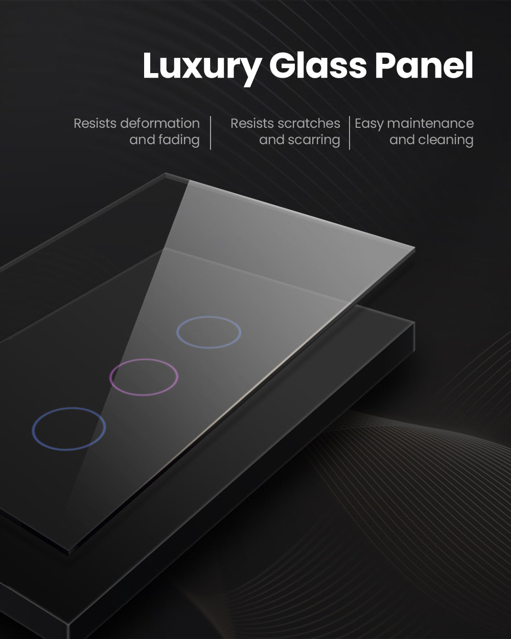 Smart Light Switch, Neutral wire/No Neutral wire Required Wall Touch Switch Work with Alexa, Google Home