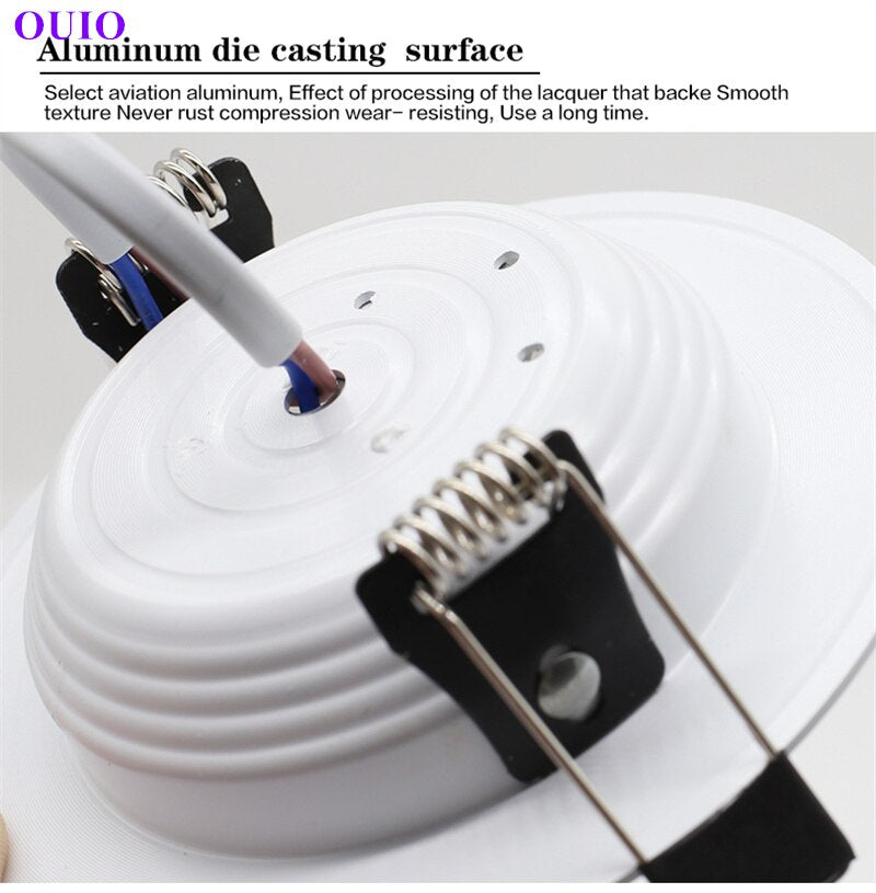 Recessed Round Dimmable Led Ceiling LED Downlight AC85V-240V Led Spot Light 7W 9W 12W 15W 18W Recess LED Downlight Waterproof