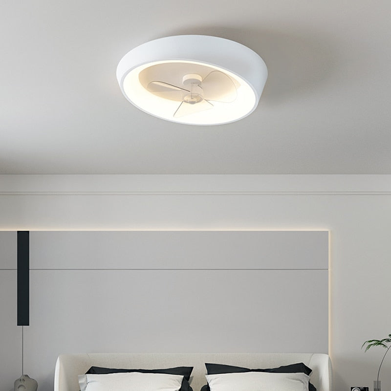 Modern Bedroom Whiite Ceiling Fans Metal Ceiling Lights Nordic Minimalism Led Mounted Lamp Fixtures Home Decor Lustre Luminarias