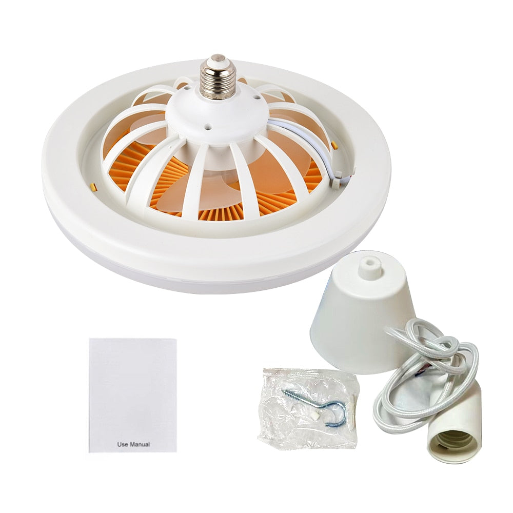 30W LED Fan Light E27 Bulb Universal AC85V-265V Ceiling Lamp 2 in 1 Creative Lighting Fan Lamp For Bedroom Study Night Market