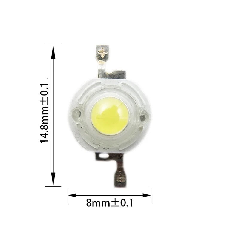 100PCS LED 1W 3W Bulbs High Power Lamp Beads Light Pure Chips 35mli 45mli Pink White Red Blue Green Yellow for Blubs Downlight