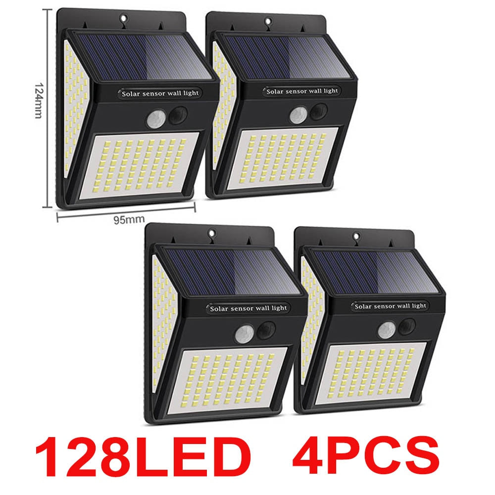 268 LED Reflector Solar Power Outdoor Light for Garden Decor Motion Sensor Street Wall Lamps Waterproof Patio Lighting Spotlight
