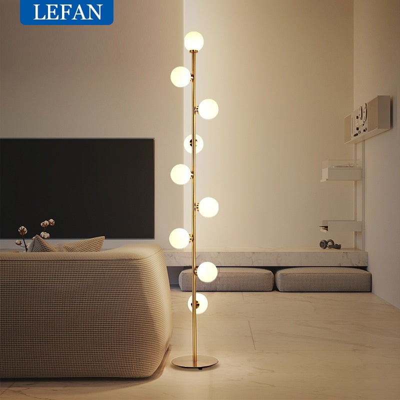 Modern LED floor lamps living room standing lamp bedside lights home deco lighting Nordic bedroom Glass ball fixtures
