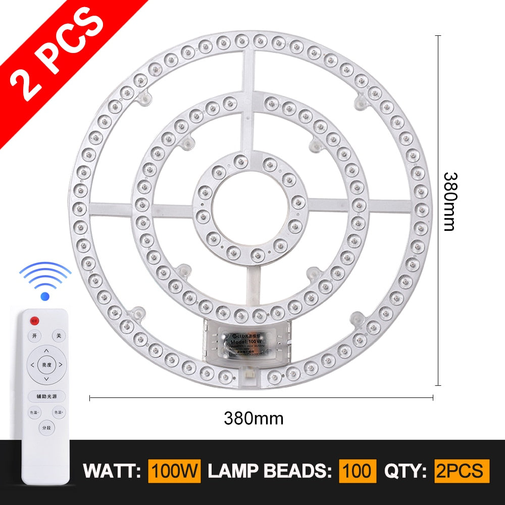 Led Ceiling Light Replacement Led Light Panel Dimmable Round Led Module Board 220V For Ceiling Lamp Fan Lights 60W 72W 80W 100W