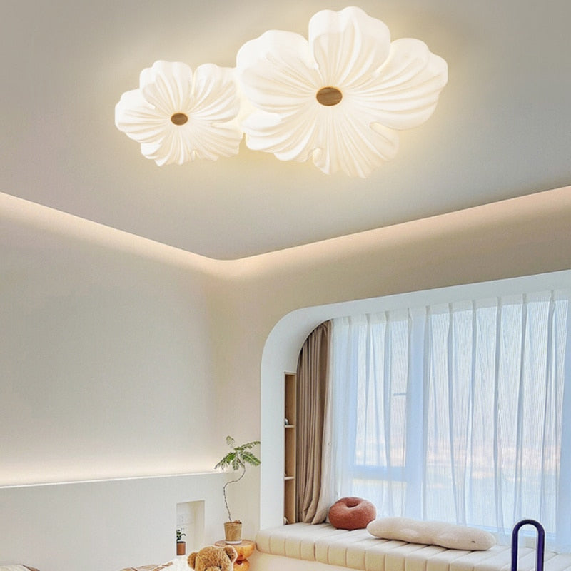 Modern Flower Shape Led Ceiling Lights For Living Room Bedroom Kitchen Island LED Ceiling Lamps Indoor Decoration Lighting Lamp